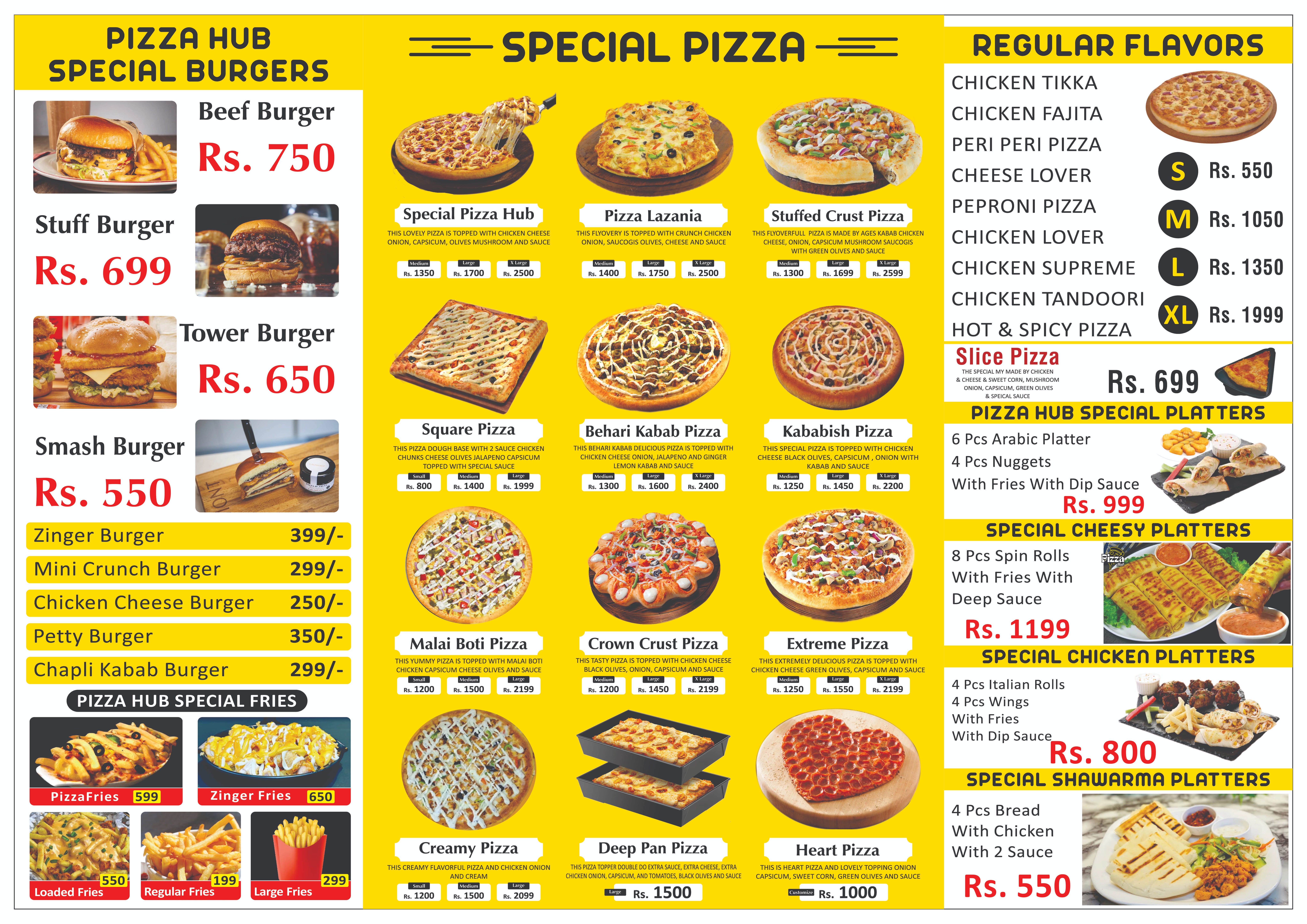 Pizza Hub Menu 1